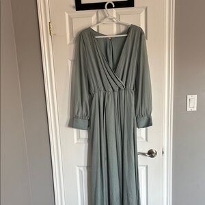 RICARICA MAXI MATERNITY DRESS SHIMMERY GREEN